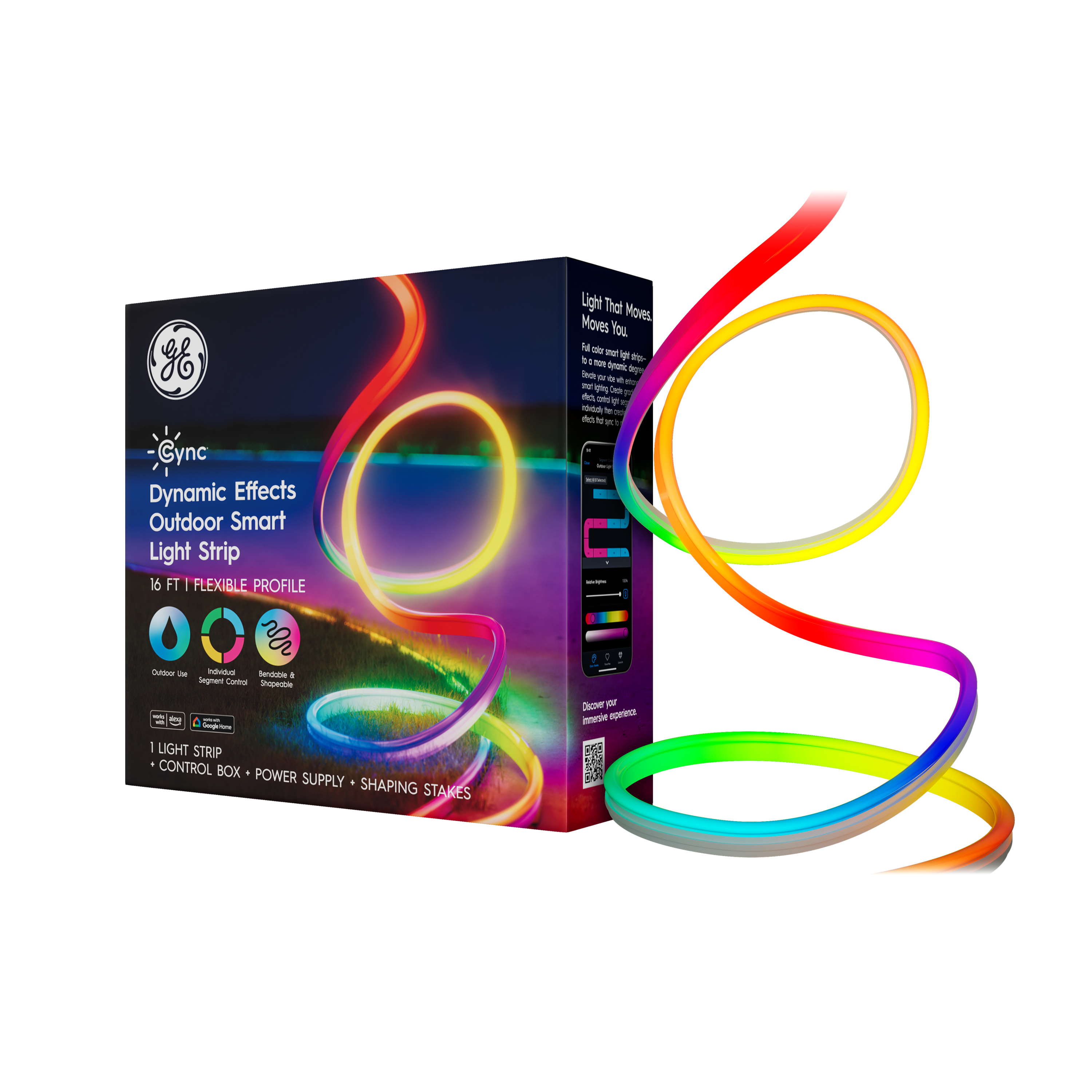 GE Cync Dynamic Effects Smart LED Outdoor Flexible Profile Light Strip